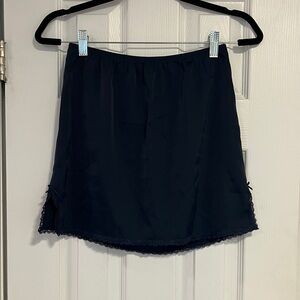 Elegant Navy Women's Satin Skirt